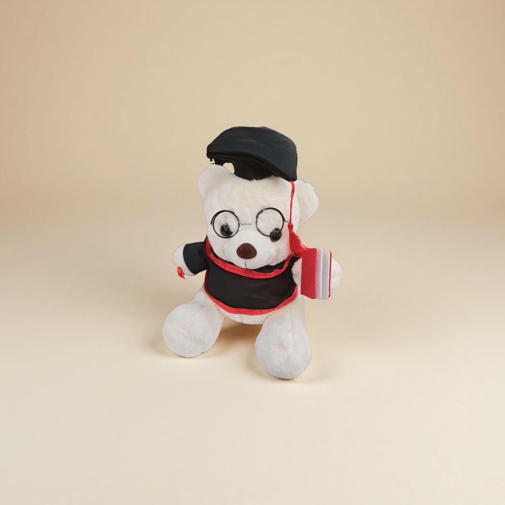 Игрушка мягкая медведь выпускник с книгой оптом из Китая — фотография 5