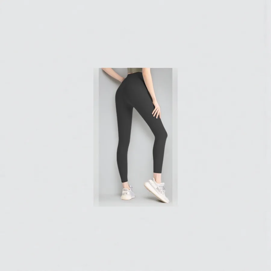 Легинсы спортивные чёрные унисекс оптом из Китая — фотография 2