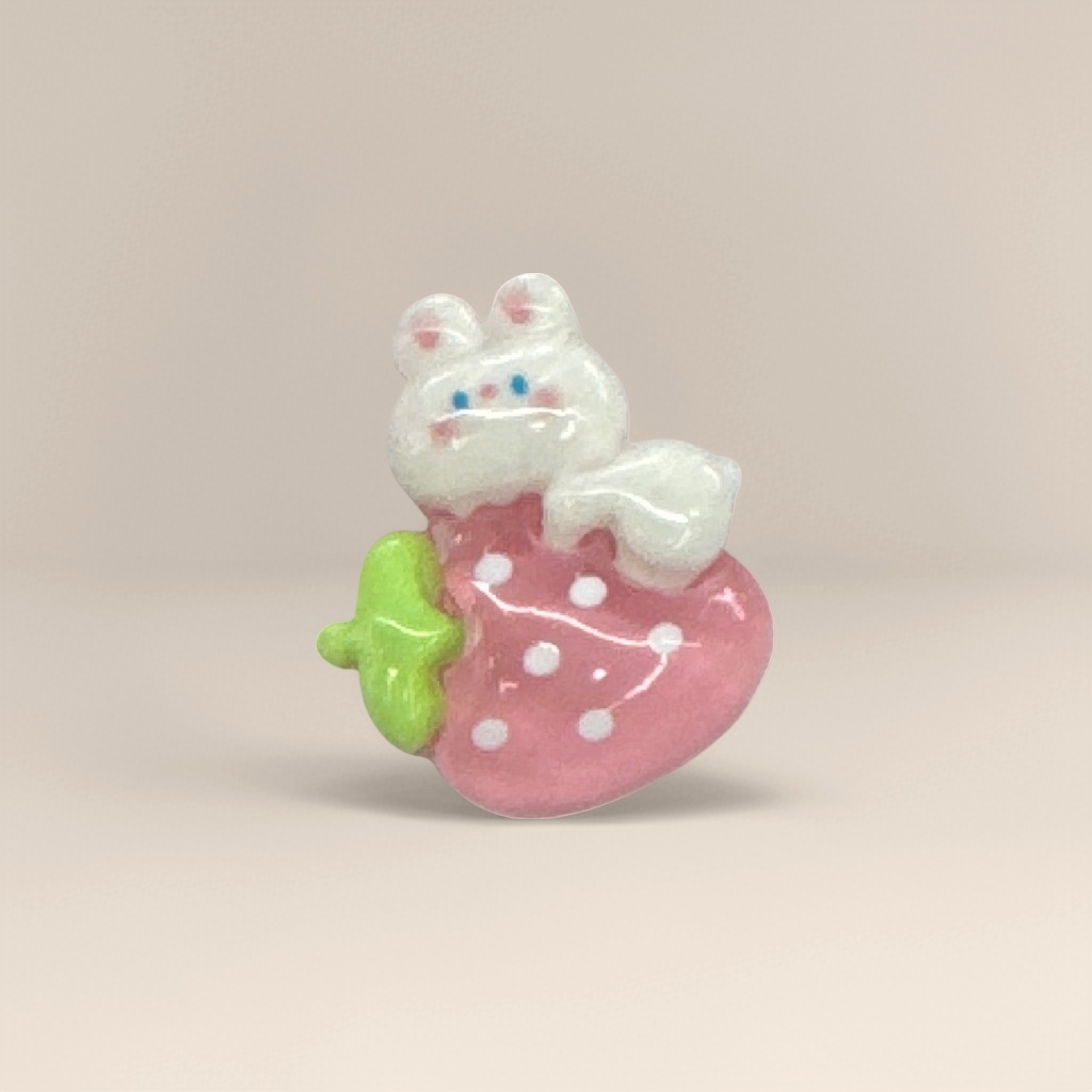 Фигурка керамическая кролик-клубника оптом из Китая — фотография 5