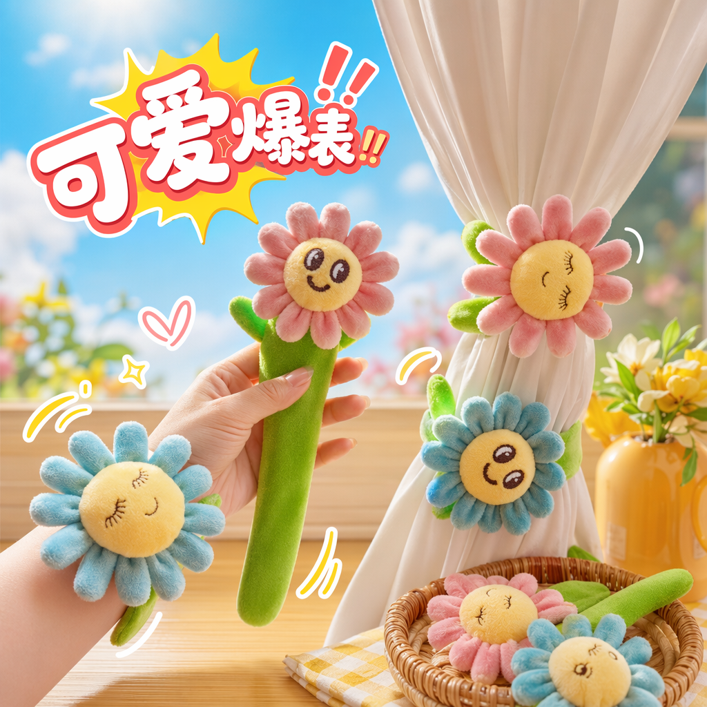 Игрушка плюшевая цветок с улыбкой оптом из Китая — фотография 4