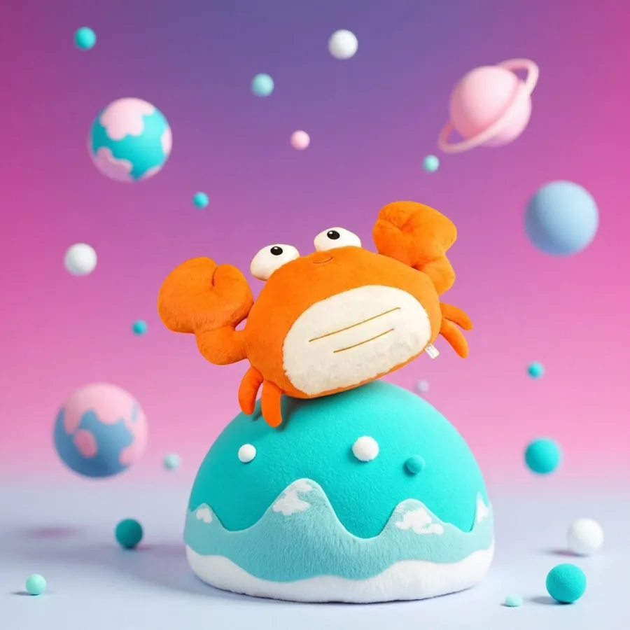 Мягкая игрушка-подушка краб оранжевый оптом из Китая — фотография 2