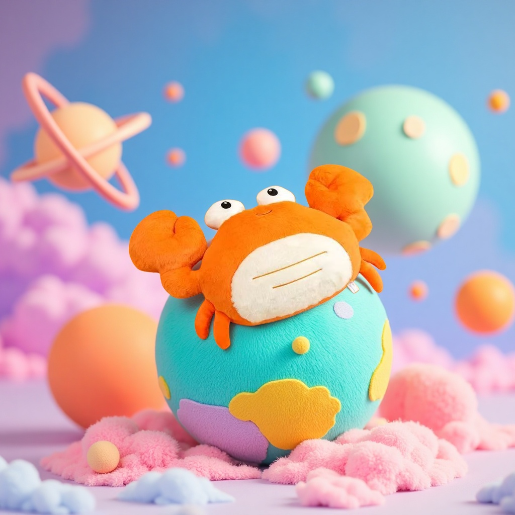 Мягкая игрушка-подушка краб оранжевый оптом из Китая — фотография 3
