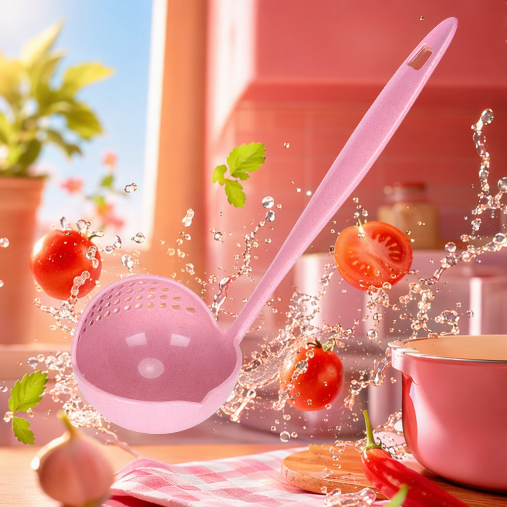 Сито кухонное с ручкой розовое оптом из Китая — фотография 4