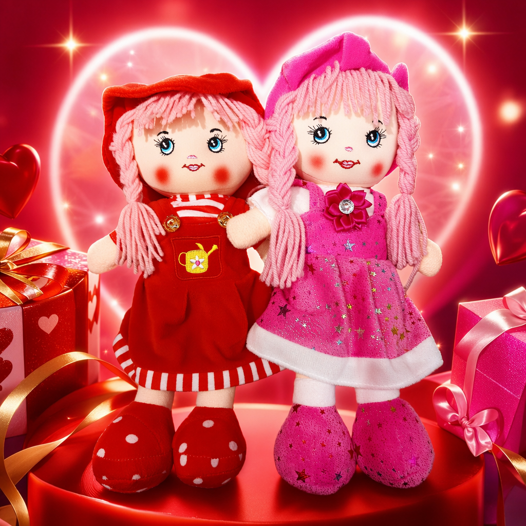 Куклы игровые в платье и фартуке, набор оптом из Китая — фотография 4