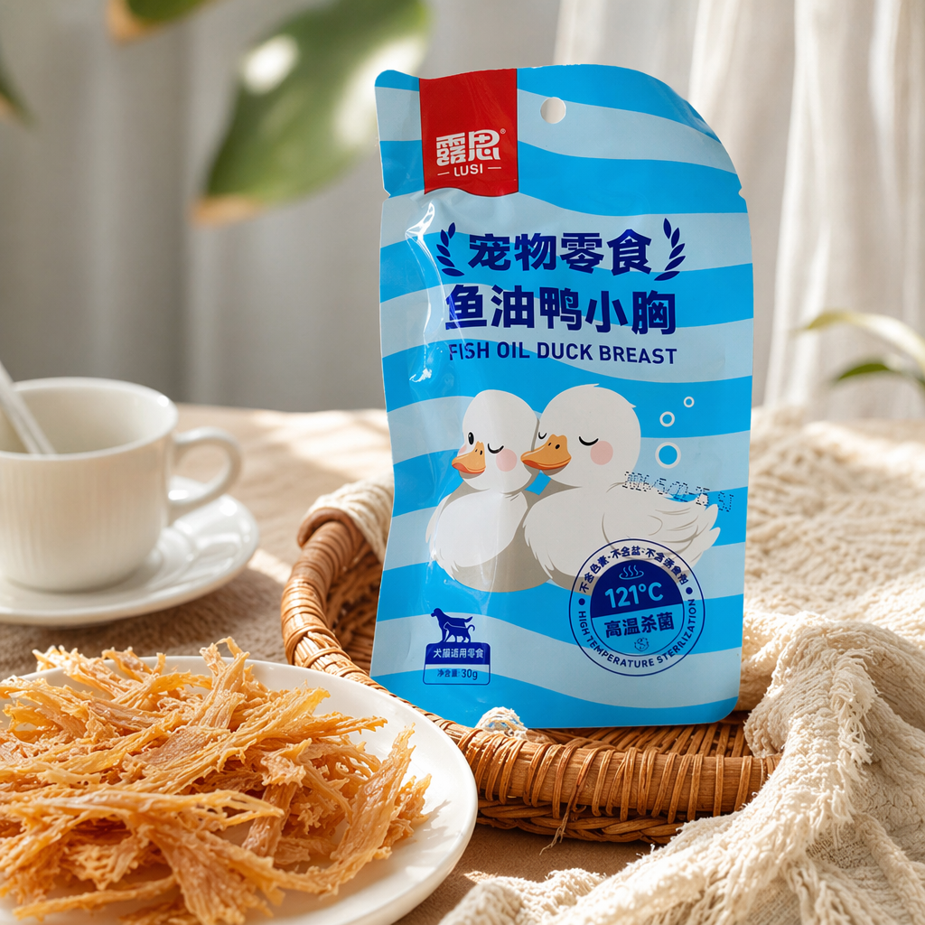 Лакомство для собак и кошек из курицы, синяя пачка оптом из Китая — фотография 3