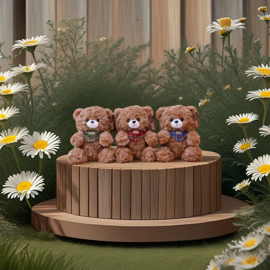 Подушки-игрушки медведи плюшевые, 3 шт оптом из Китая — фотография 2