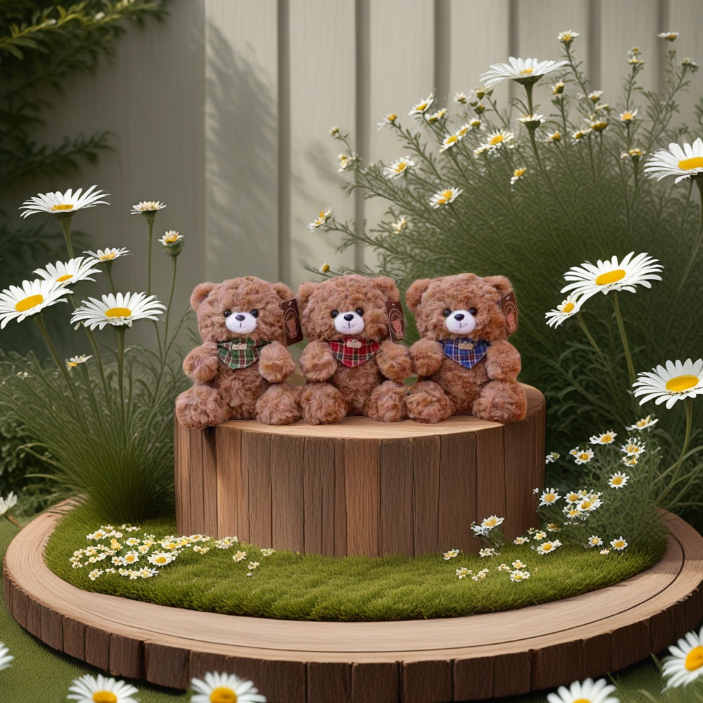 Подушки-игрушки медведи плюшевые, 3 шт оптом из Китая — фотография 3