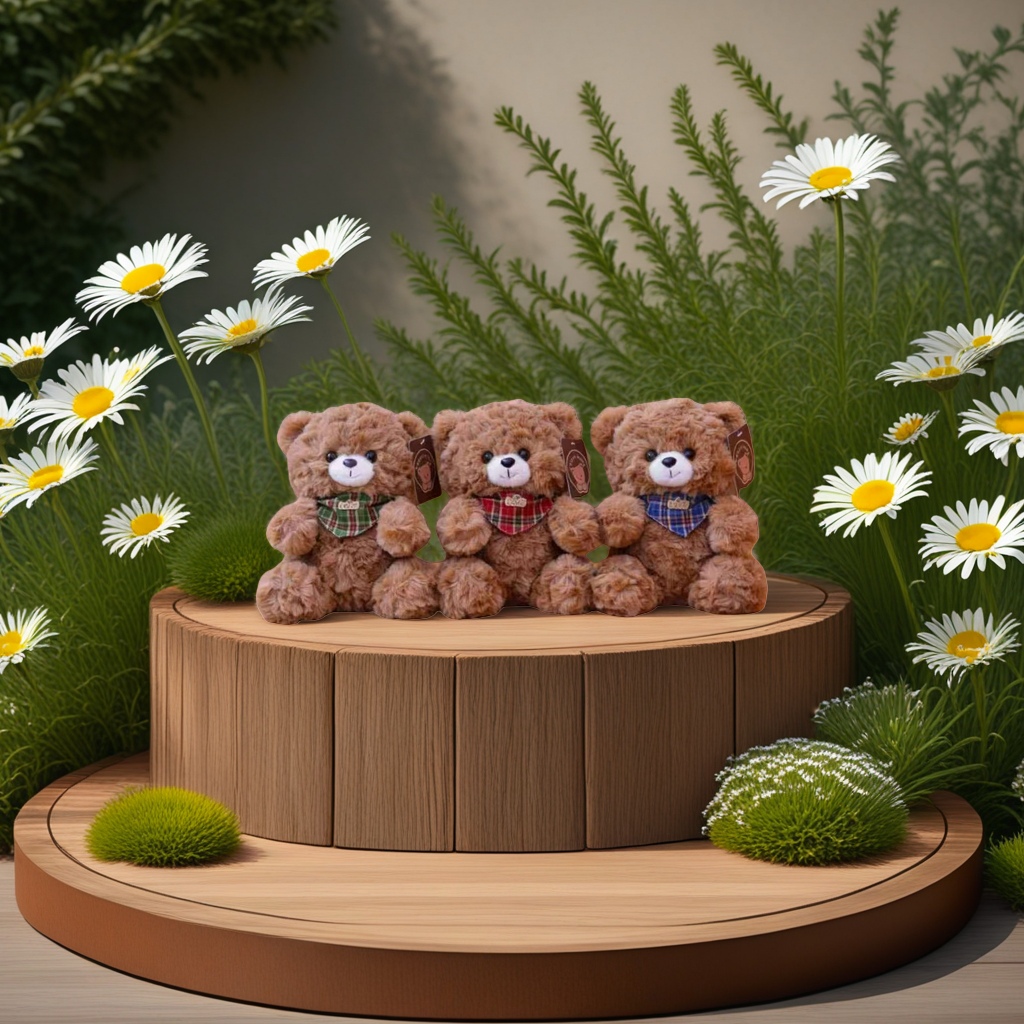 Подушки-игрушки медведи плюшевые, 3 шт оптом из Китая — фотография 4