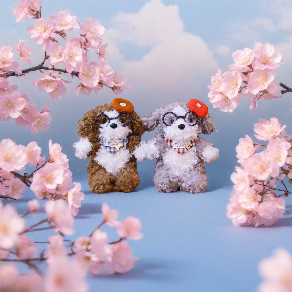 Подушки-игрушки щенки кудрявые, 2 цвета оптом из Китая — фотография 4