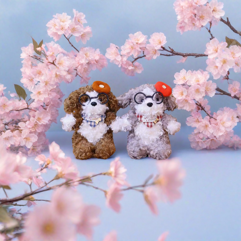 Подушки-игрушки щенки кудрявые, 2 цвета оптом из Китая — фотография 5