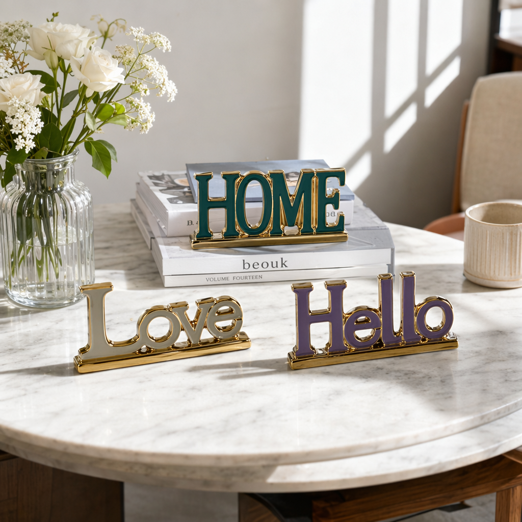 Декор настольный с буквами HOME, Love, Hello оптом из Китая — фотография 3