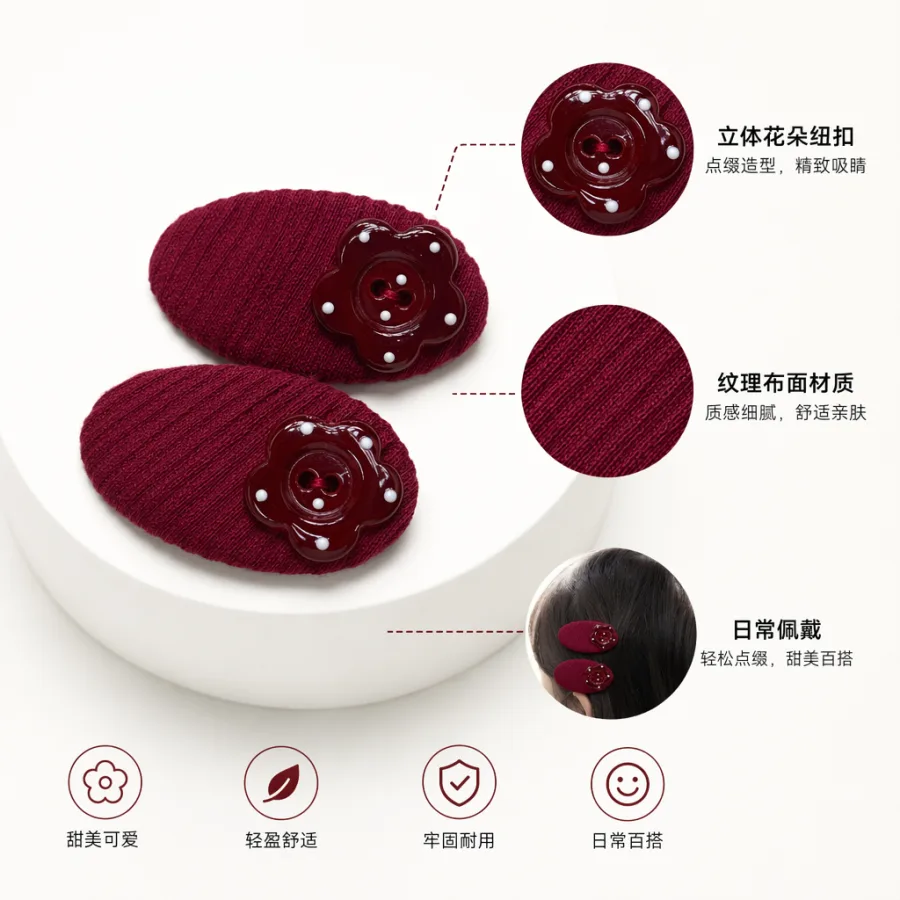 Заколка в клетку женская оптом из Китая — фотография 2