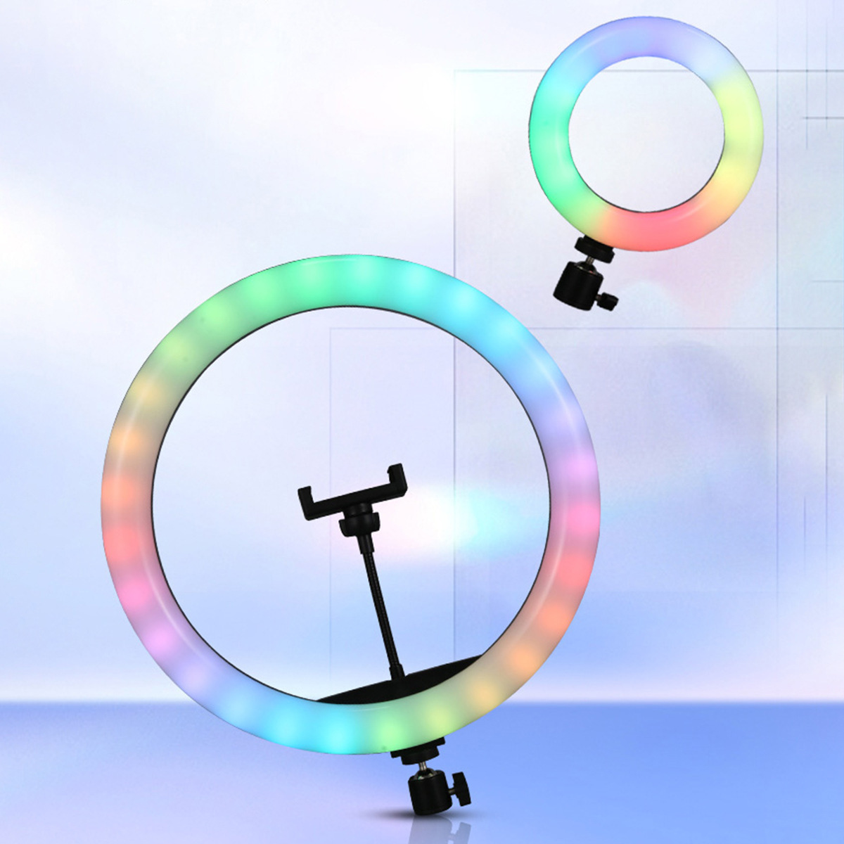 Лампа кольцевая RGB со стойкой оптом из Китая — фотография 2