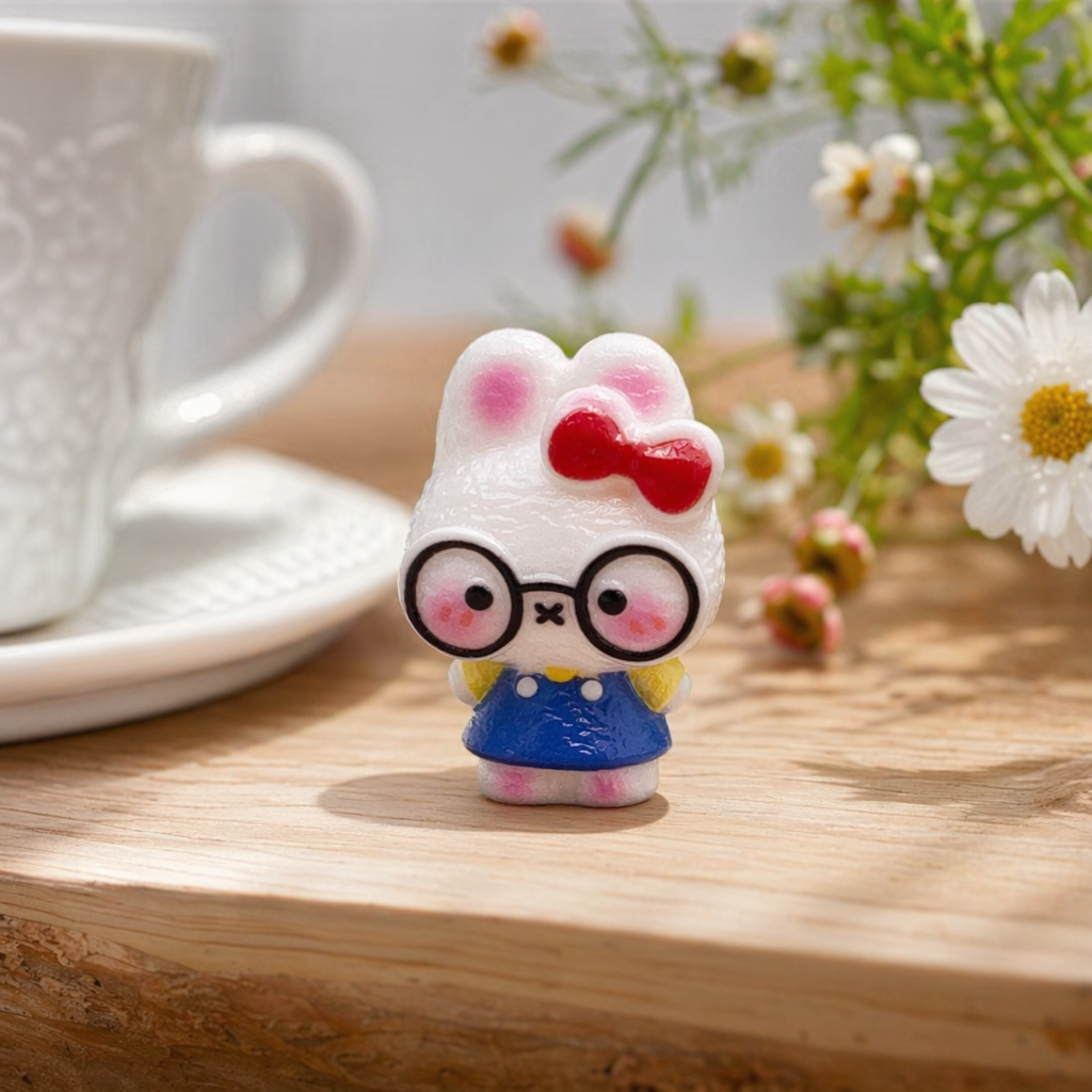 Игрушка мягкая кролик с очками оптом из Китая — фотография 3