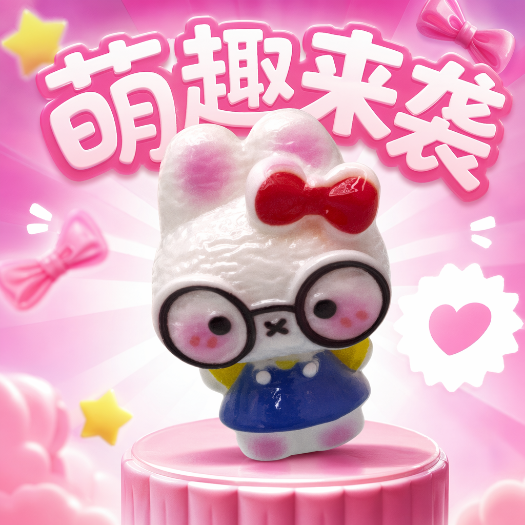 Игрушка мягкая кролик с очками оптом из Китая — фотография 4