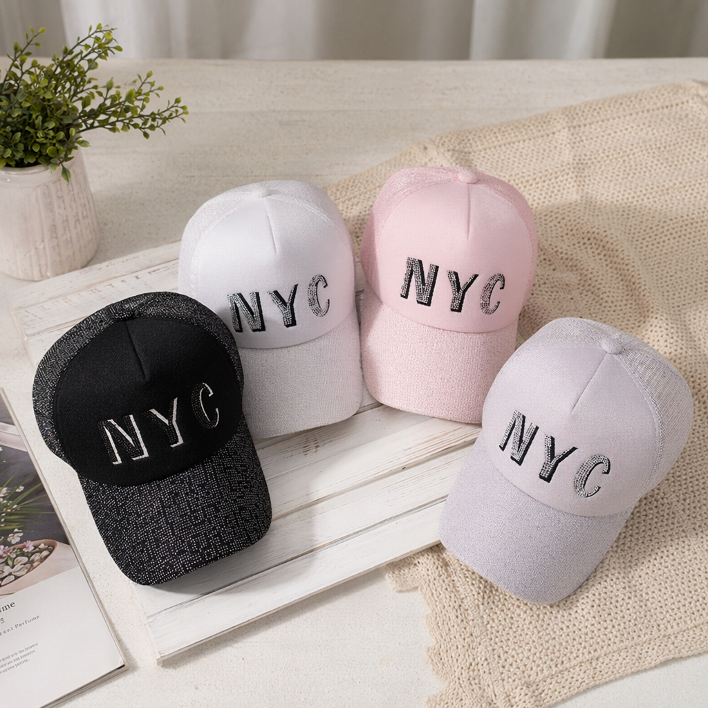 Бейсболки из канваса с надписью NYC оптом из Китая — фотография 3