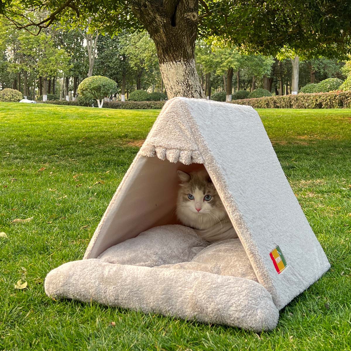 Домик-палатка для кошки бархатный складной оптом из Китая — фотография 2