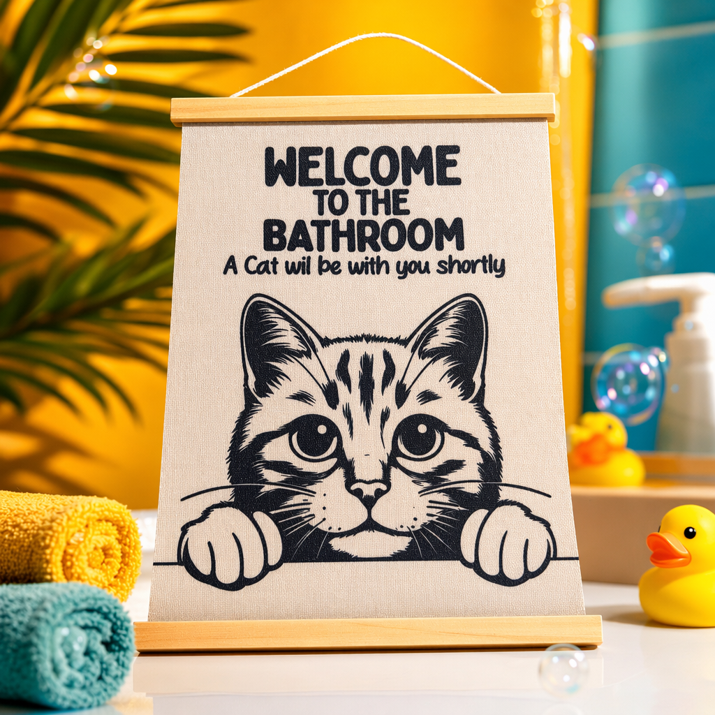 Панно текстильное серое с котами оптом из Китая — фотография 4
