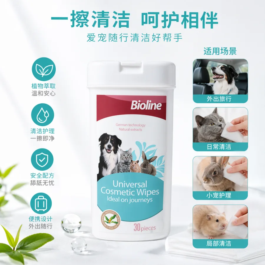 Салфетки влажные для животных Bioline оптом из Китая — фотография 2