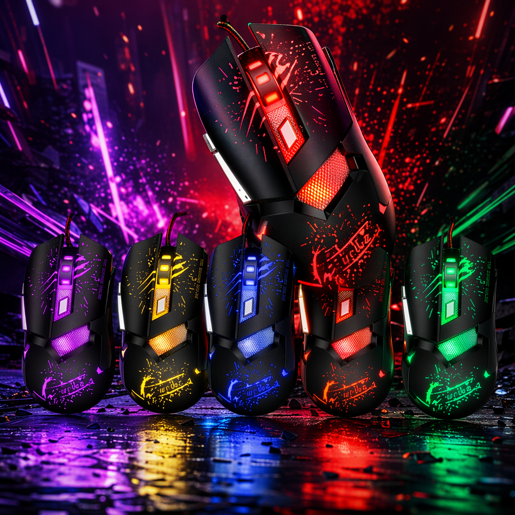 Мышь игровая проводная с RGB-подсветкой оптом из Китая — фотография 4