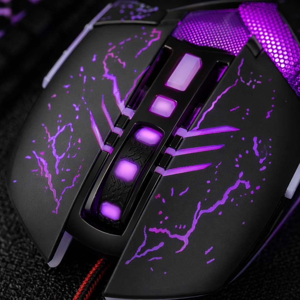 Мышь игровая проводная с RGB-подсветкой оптом из Китая — фотография 5