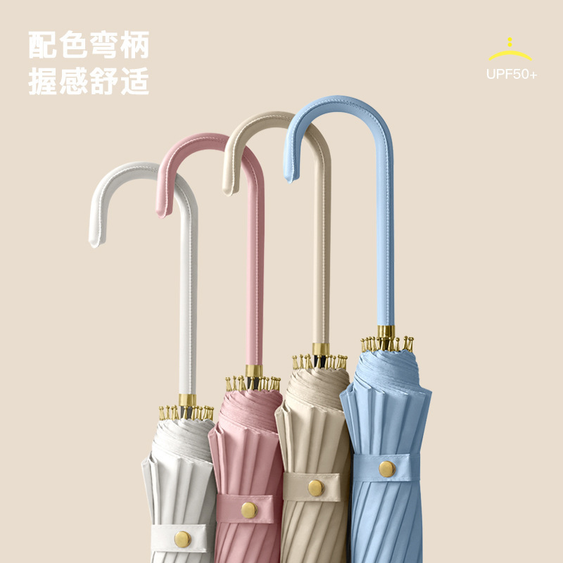 Зонт-трость автоматический на 16 спиц оптом из Китая — фотография 2