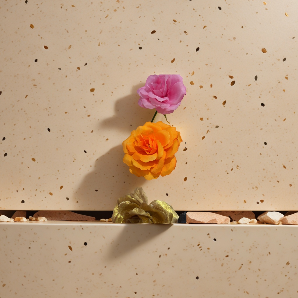 Роза атласная оранжевая ручной работы оптом из Китая — фотография 5
