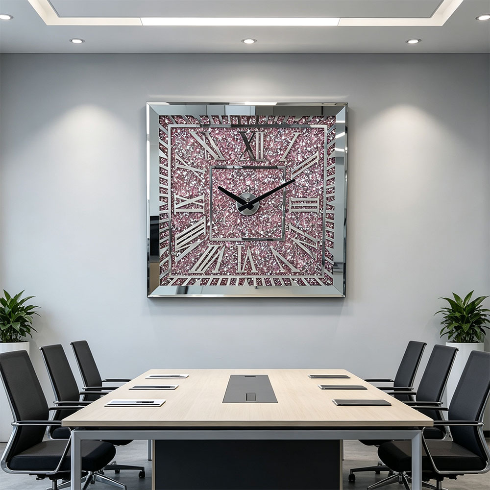 Часы настенные квадратные с римскими цифрами оптом из Китая — фотография 2