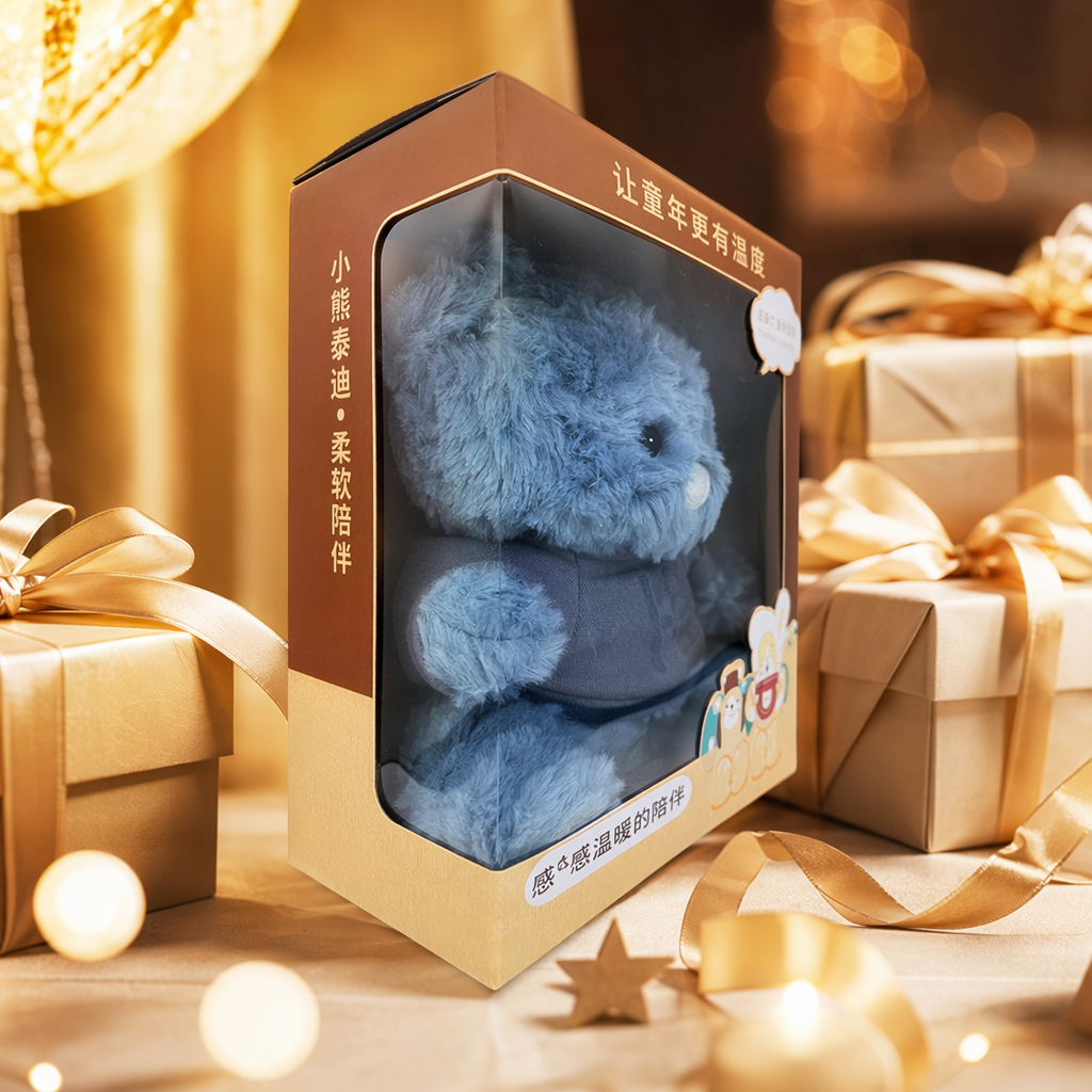 Мягкая игрушка медведь синий большой оптом из Китая — фотография 4