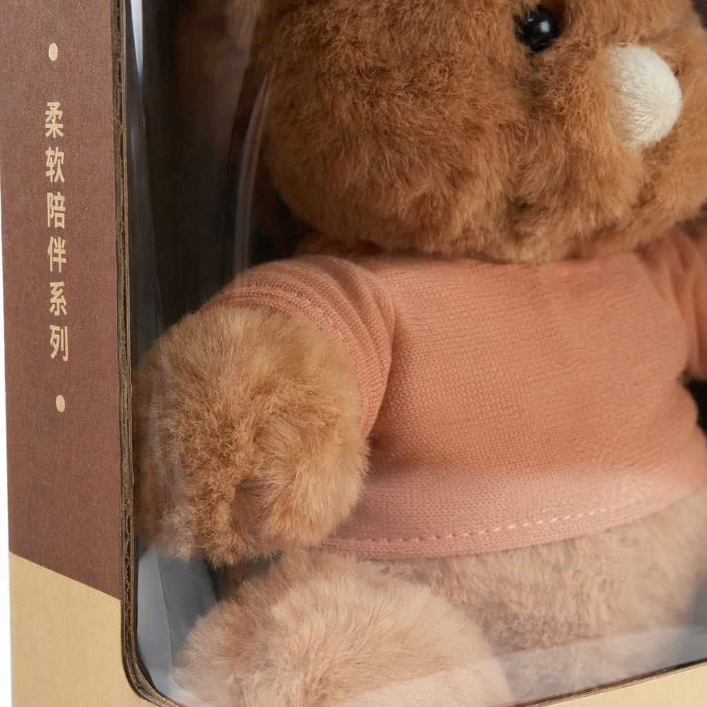 Мягкая игрушка медведь коричневый большой оптом из Китая — фотография 5