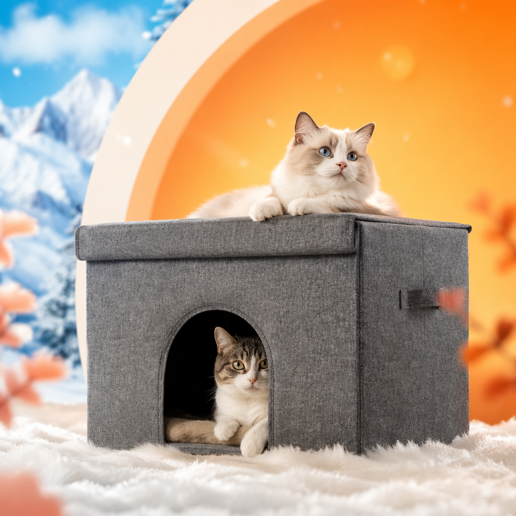 Лежанка для кошки плюшевая утеплённая оптом из Китая — фотография 4