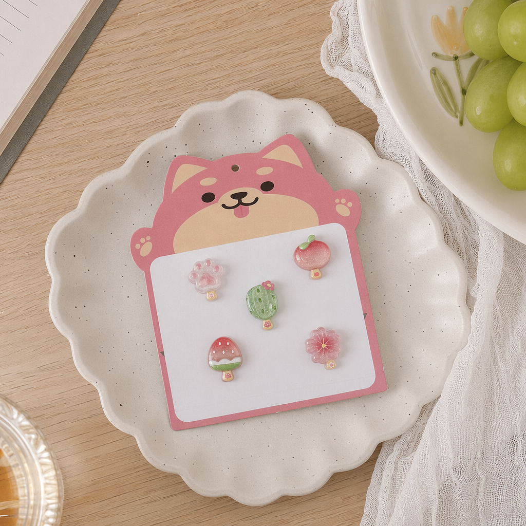 Карточка объёмная с фигуркой собачки из смолы оптом из Китая — фотография 3