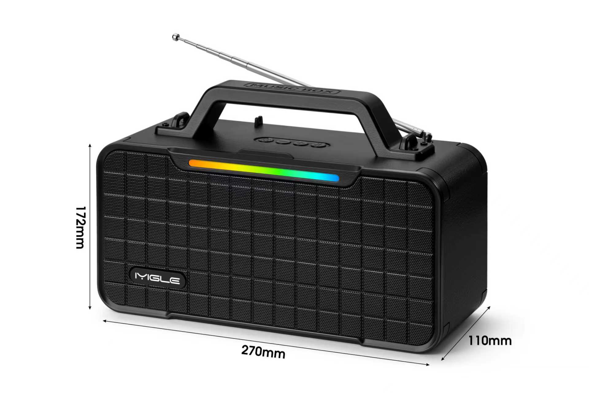 Колонка Bluetooth с солнечной панелью и радио оптом из Китая — фотография 4