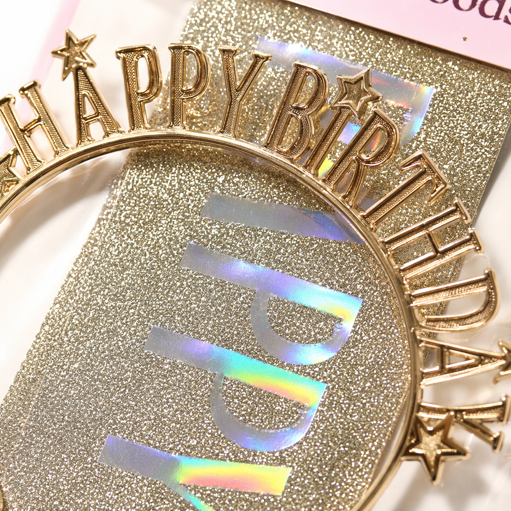 Набор ободок и лента Happy Birthday оптом из Китая — фотография 5