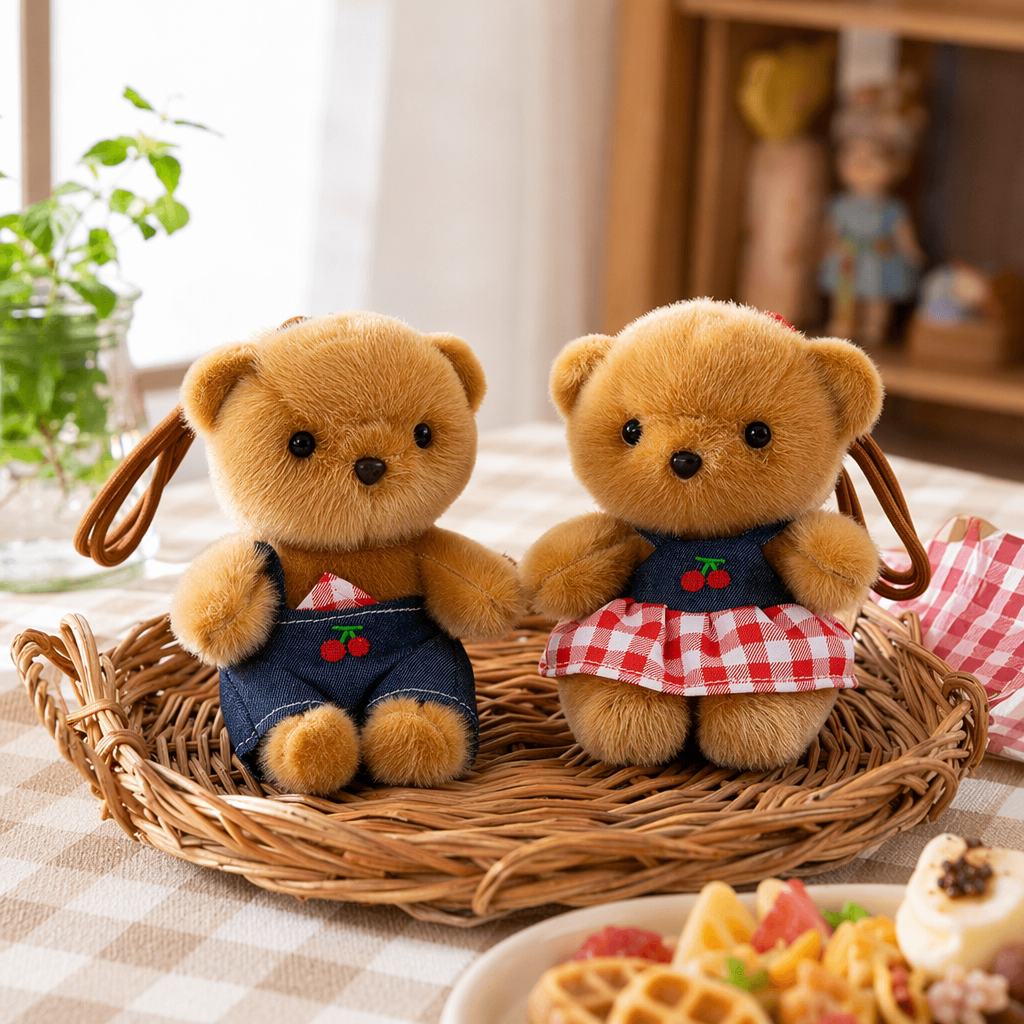 Игрушка-подушка медведь плюшевый коричневый оптом из Китая — фотография 3