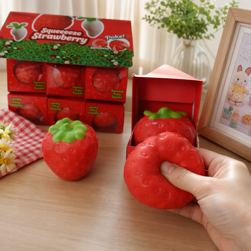 Коробка подарочная для игрушек клубничная оптом из Китая — фотография 3