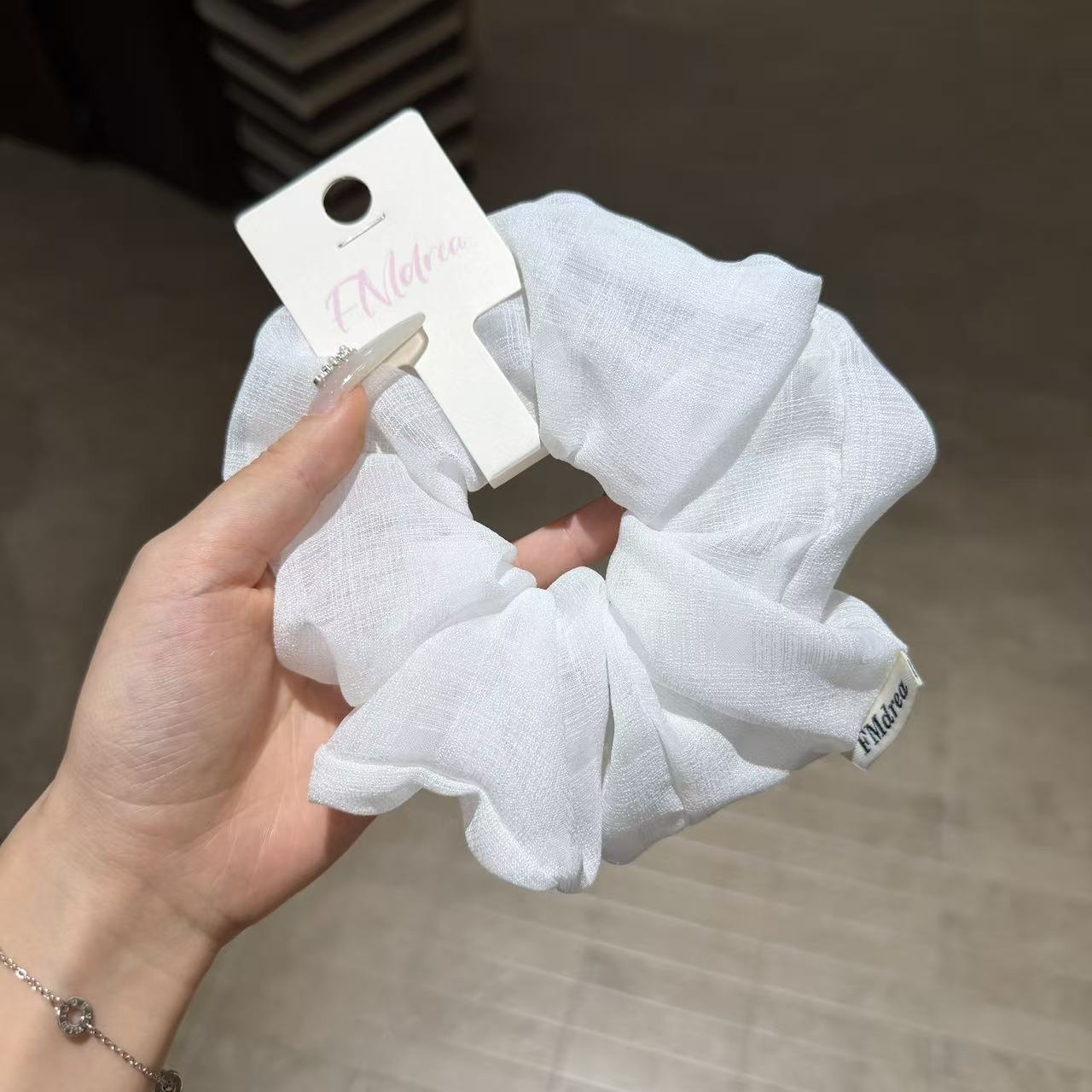 Резинки для волос сетчатые объёмные плиссированные оптом из Китая — фотография 3