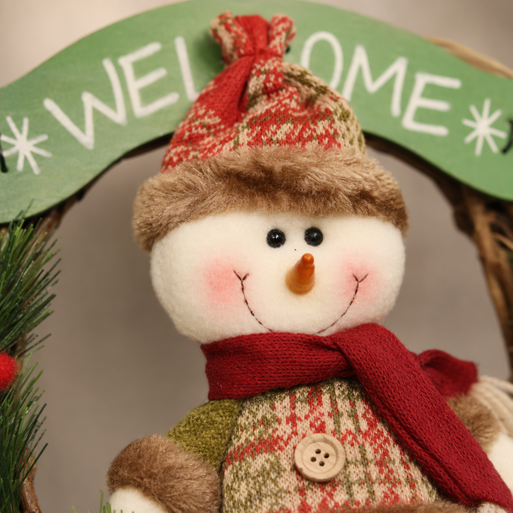 Табличка декоративная со снеговиком оптом из Китая — фотография 5