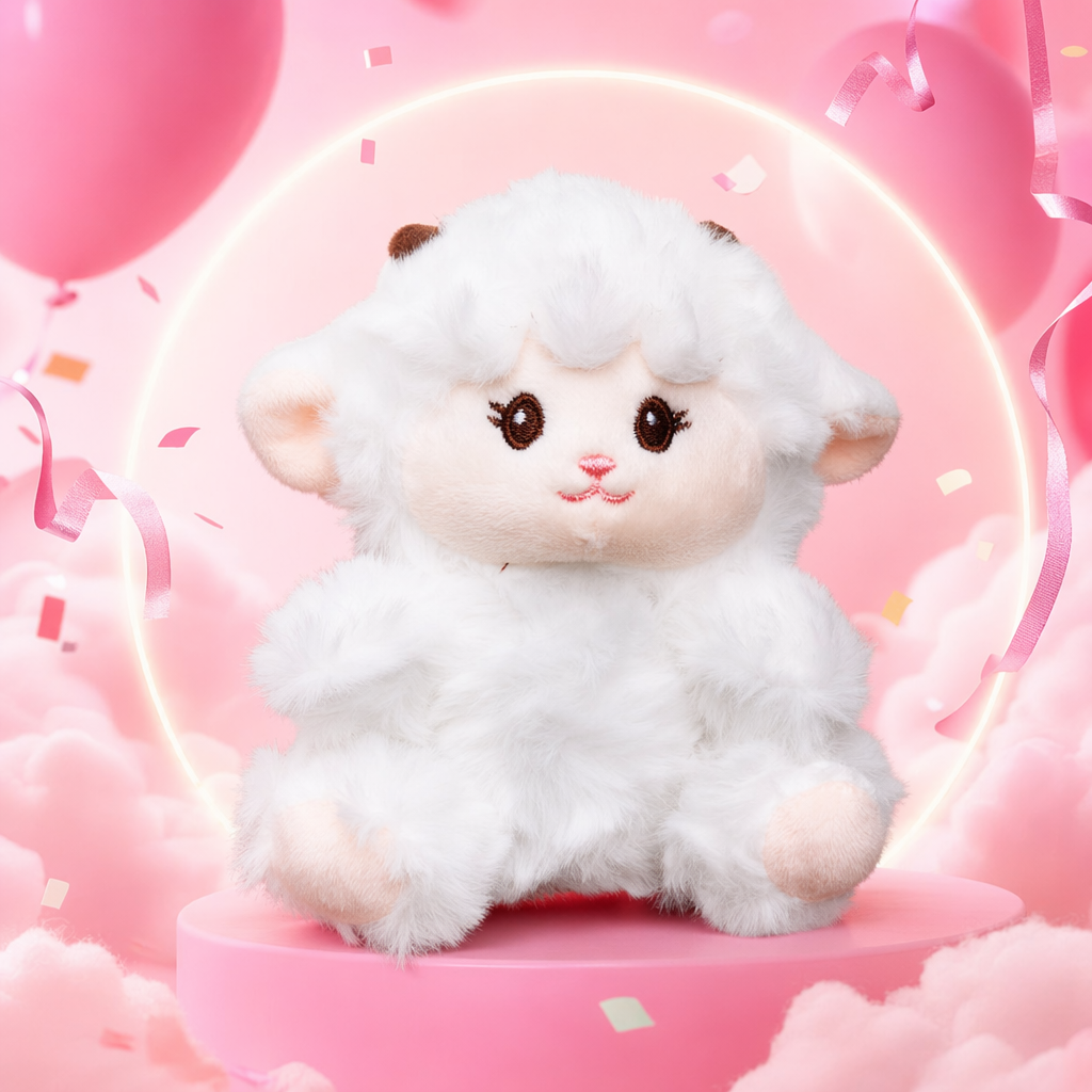 Игрушка мягкая ягнёнок белый оптом из Китая — фотография 4