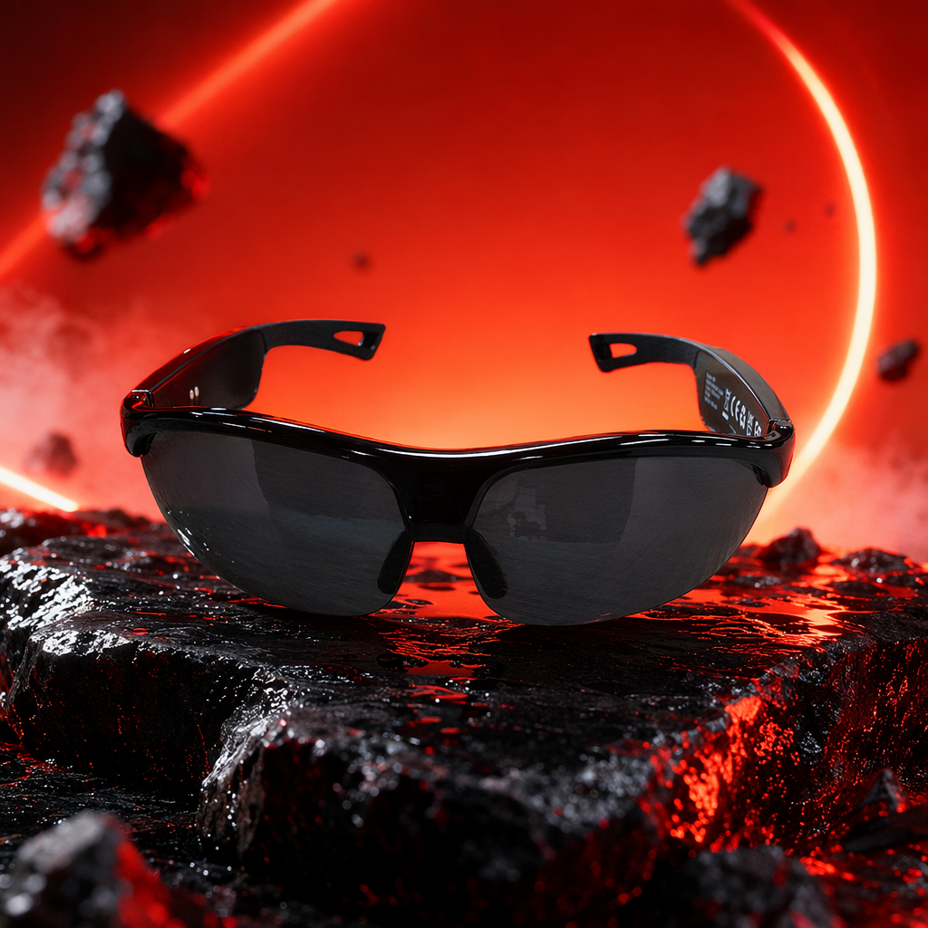 Очки солнцезащитные спортивные чёрные UV400 оптом из Китая — фотография 4