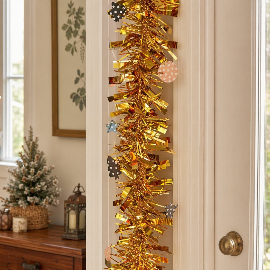 Лента с золотыми пайетками для оформления оптом из Китая — фотография 3