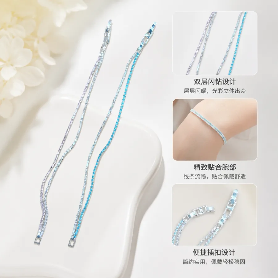 Серьги-цепочки серебристые женские оптом из Китая — фотография 2