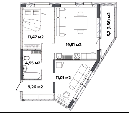 2шка ЖК ПРЕМЬЕР