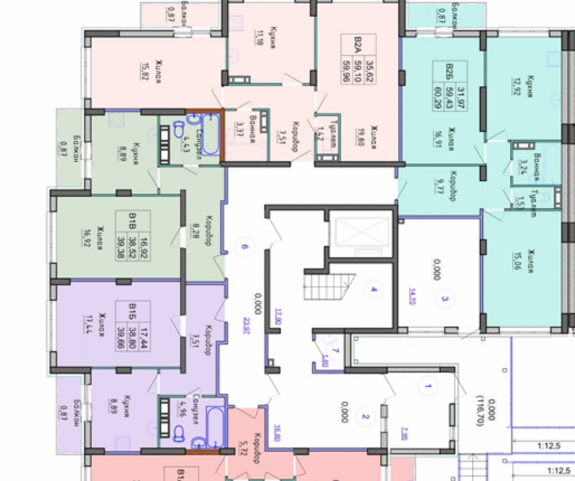 Продажа 2-комн. квартиры 60 м² в ЖК Возрождение