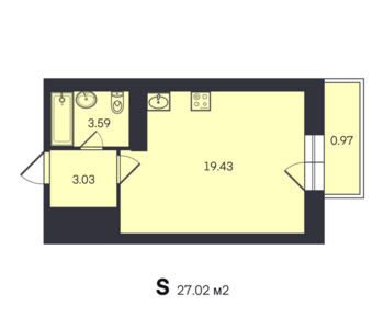 Квартиру-студию в новом доме с удобной планировкой, в прекрасном развитом районе со сложившейся инфраструктурой.