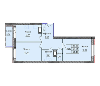 Просторная, светлая, тёплая ДВУХ-комнатную квартиру в новом доме с удобной планировкой.