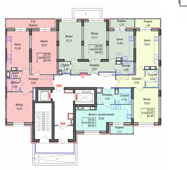Однокoмнатнaя квaртира в новом доме во Фрунзенском районе с просторной кухней 15 кв.м.