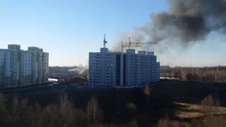 В Рязани на Московском произошел пожар - очевидцы