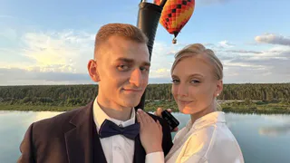 В Рязанской области состоялась церемония бракосочетания на воздушном шаре