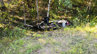 Под Касимовом мотоциклист улетел в кювет. Фото